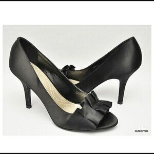 Tahari Sloan Peep Toe Satin Heels 6.5